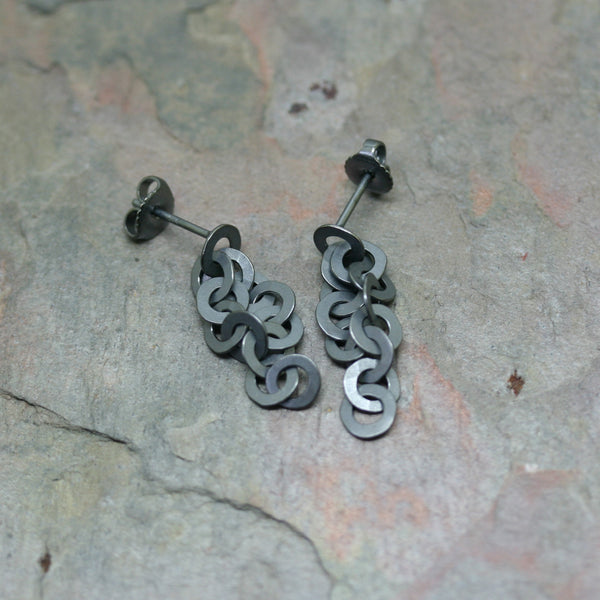 JT Silver 'RA' Drop Earrings