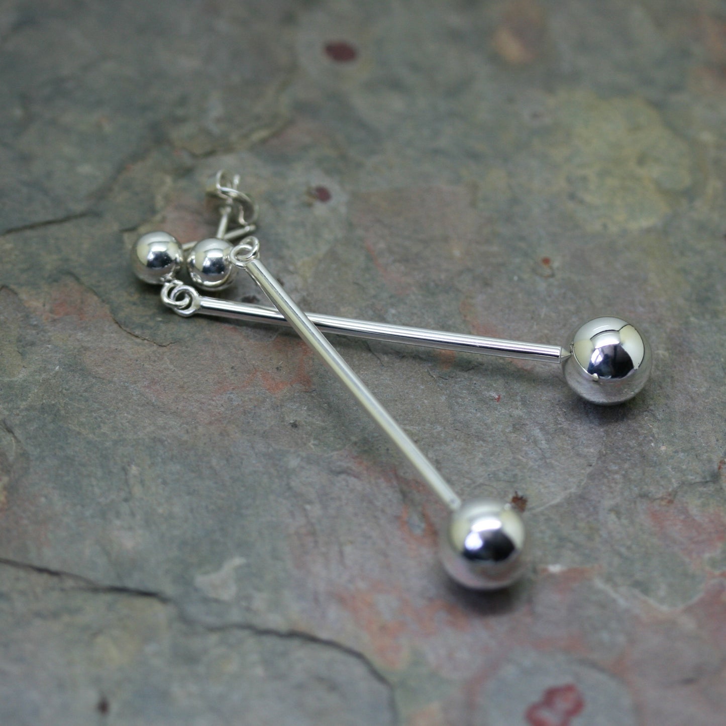 QUINN Silver Drop Earrings