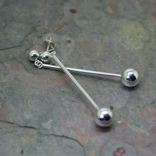 QUINN Silver Drop Earrings