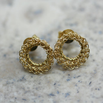 TERI 18ct Yellow Gold 'Circle' Earrings