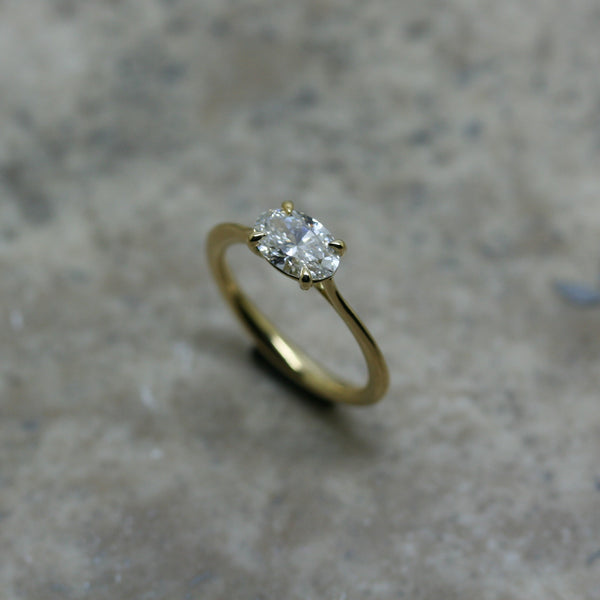 ADAM 18ct Yellow Gold Lab Grown Diamond Engagement Ring