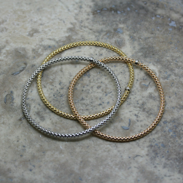 CLIORO 18ct Gold 'Stretchable' Bangles