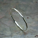 CURT Silver Faceted Bangle