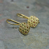 POMEGRANATE Yellow Gold Plated Silver and Tourmaline 'Melograno' Earrings