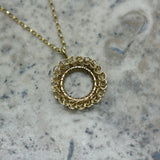 TERI Silver Crocheted 'Circle' Pendant