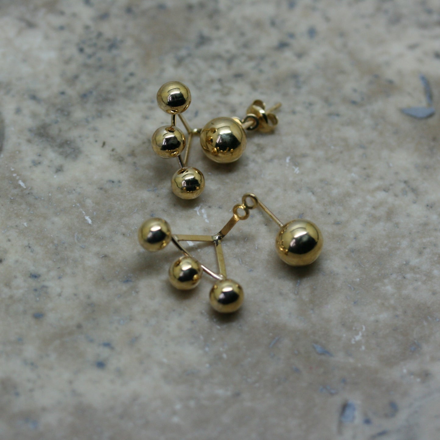 STUBBS 9CT Yellow Gold Detachable Ball Ear Studs