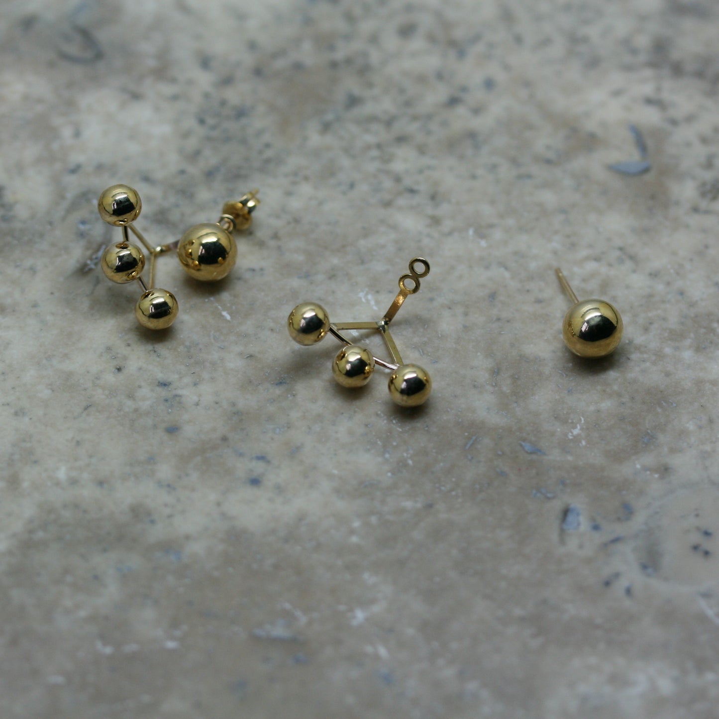 STUBBS 9CT Yellow Gold Detachable Ball Ear Studs