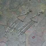 SAN Silver 'Fringe' Drop Earrings