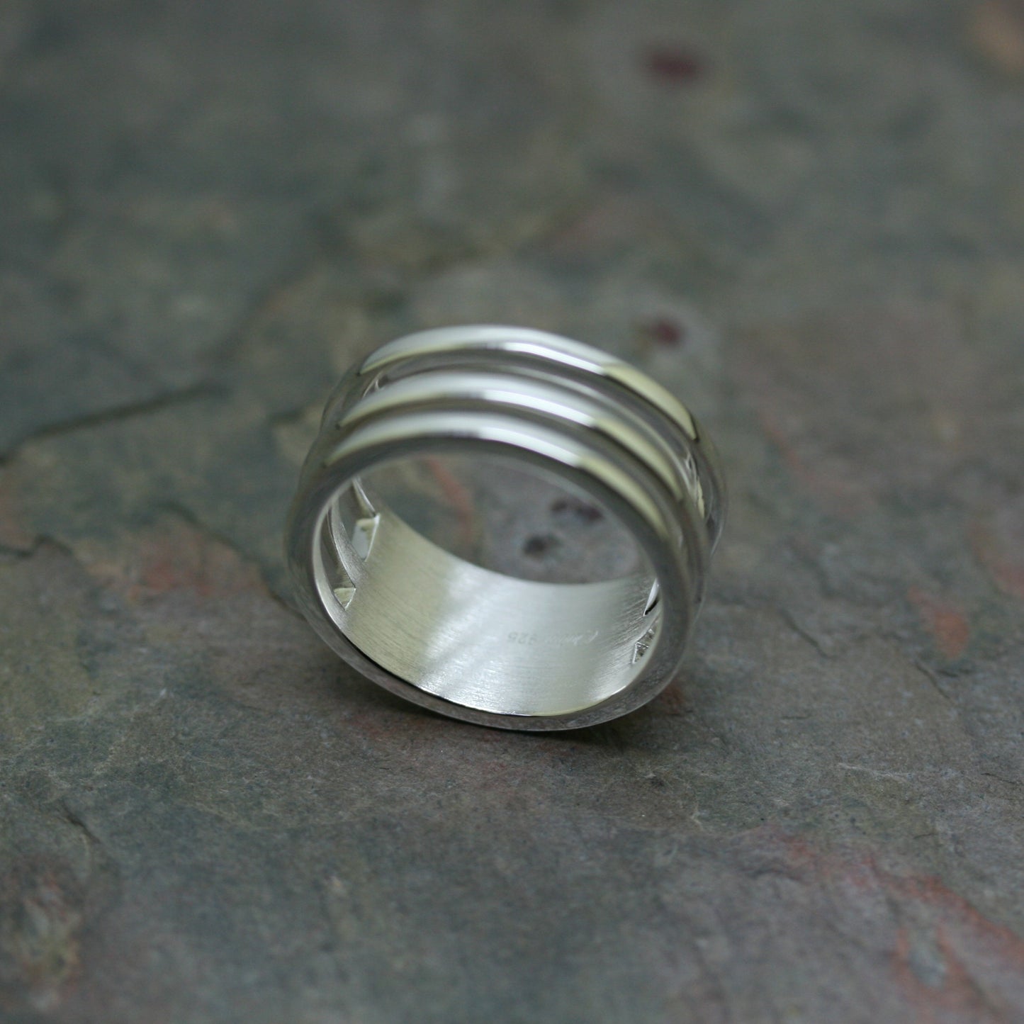 QUINN Silver Three Wire Ring
