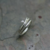 QUINN Sterling Silver 'Diamond Wave' Ring