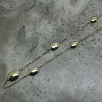 S & CO 9ct Yellow Gold 'Tablet' Necklace