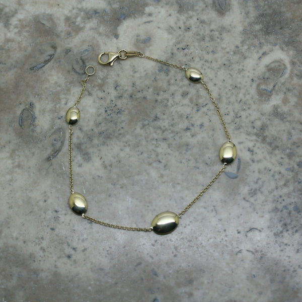 S & Co 9ct Yellow Gold 'Tablet' Bracelet