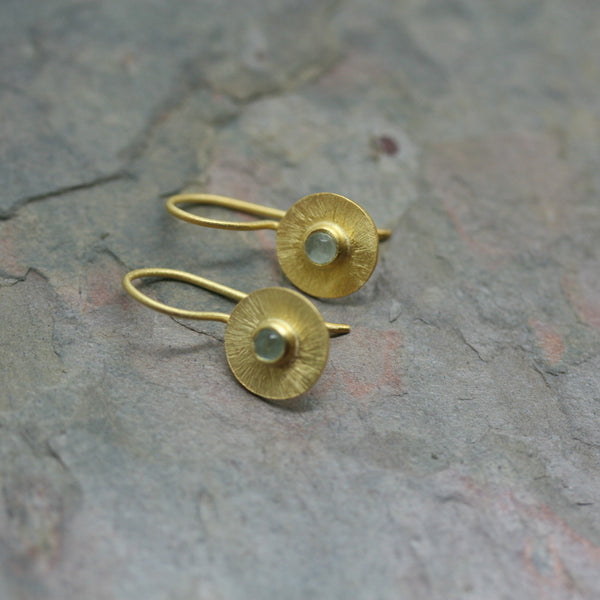 POMEGRANATE Yellow Gold Plated Silver 'CeCe' Earrings