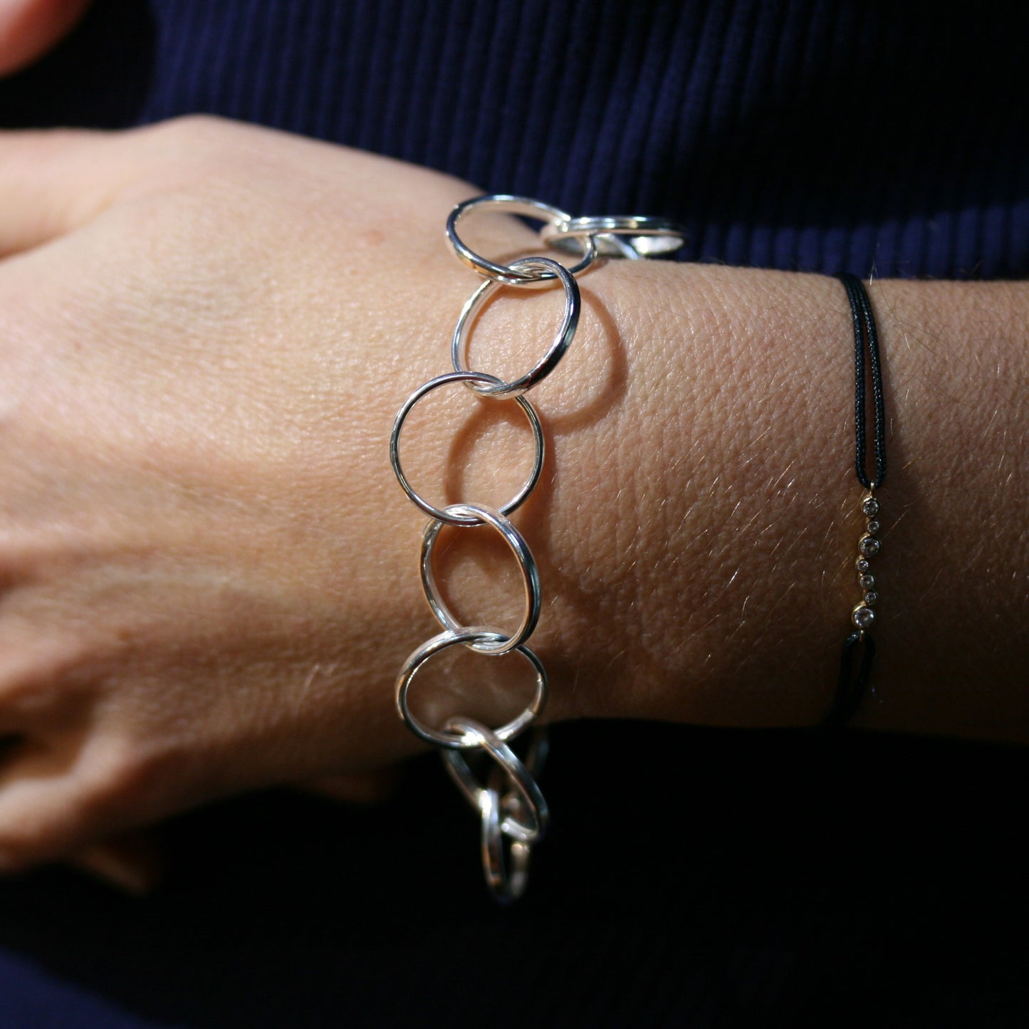 QUINN Silver 'Circles' Bracelet