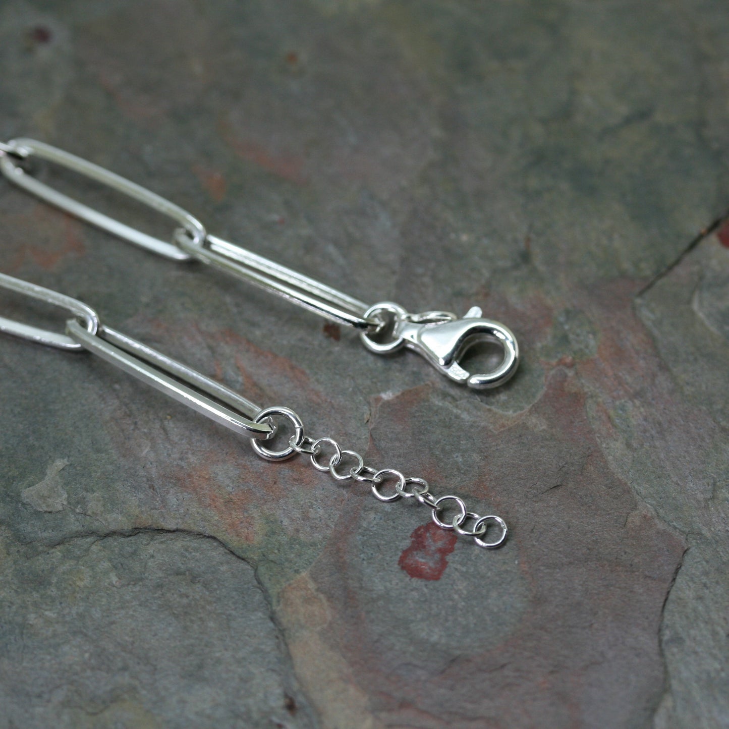 QUINN Silver 'Long Paperclip' Bracelet