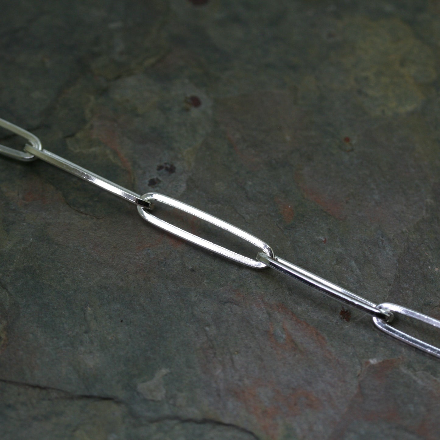 QUINN Silver 'Long Paperclip' Bracelet
