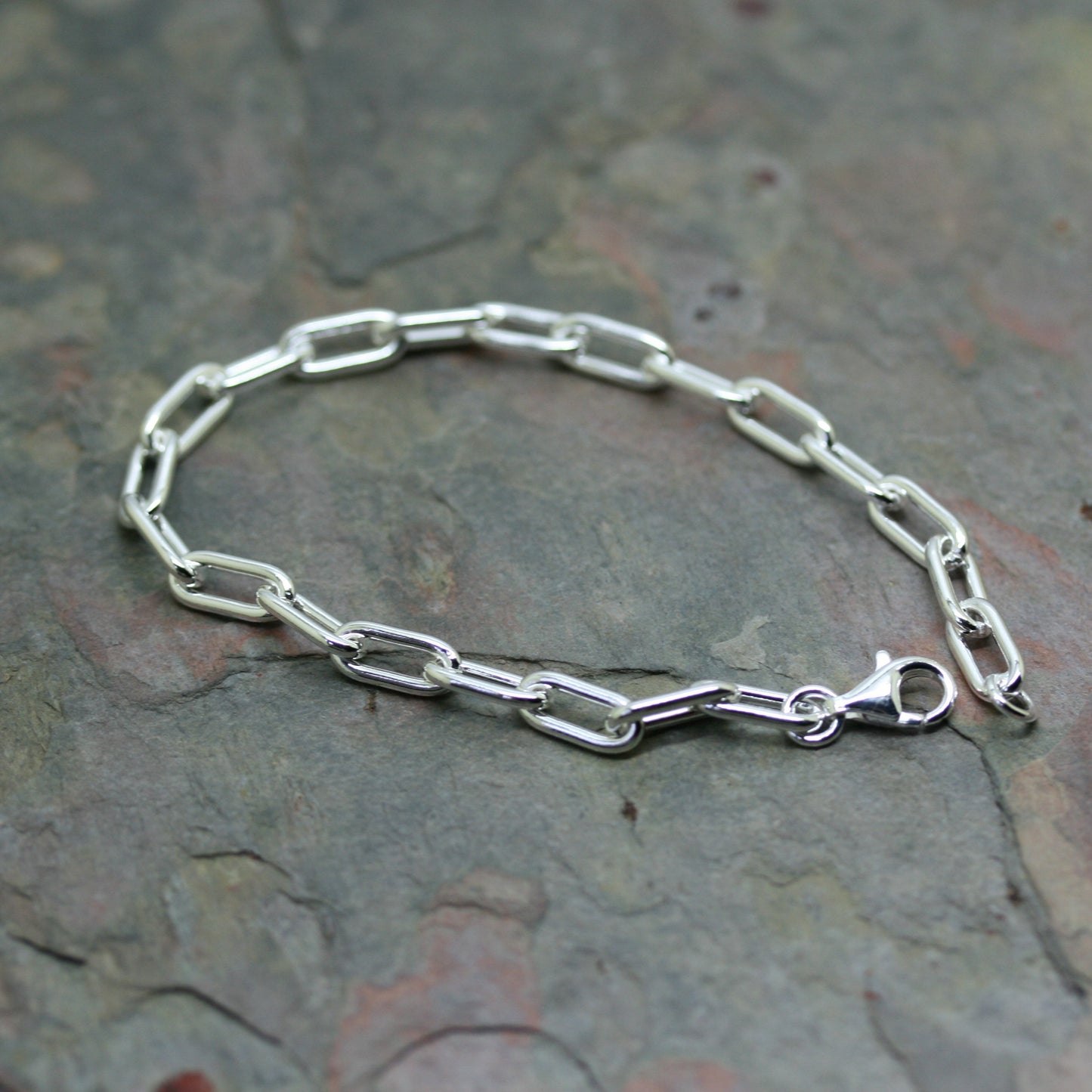 QUINN Silver 'Paperclip' Chain Bracelet