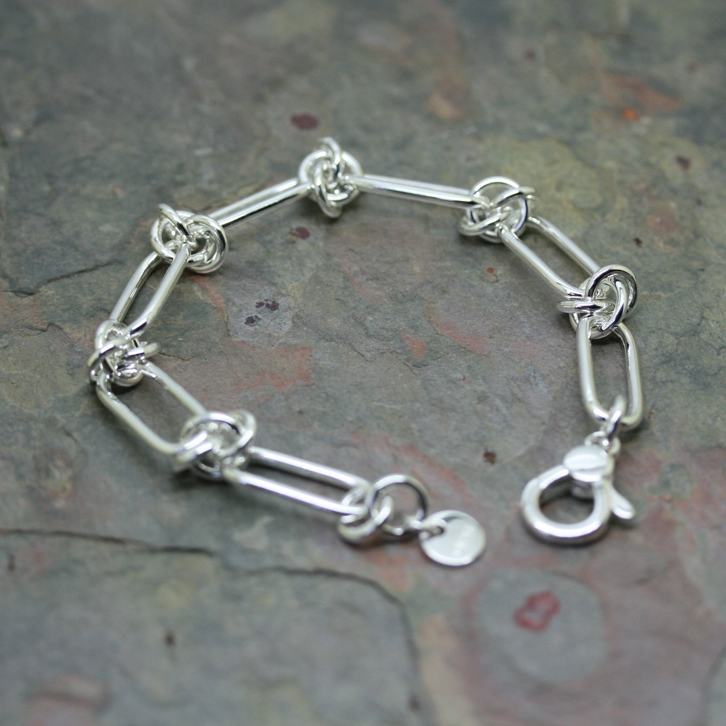 QUINN Silver Mixed link Bracelet