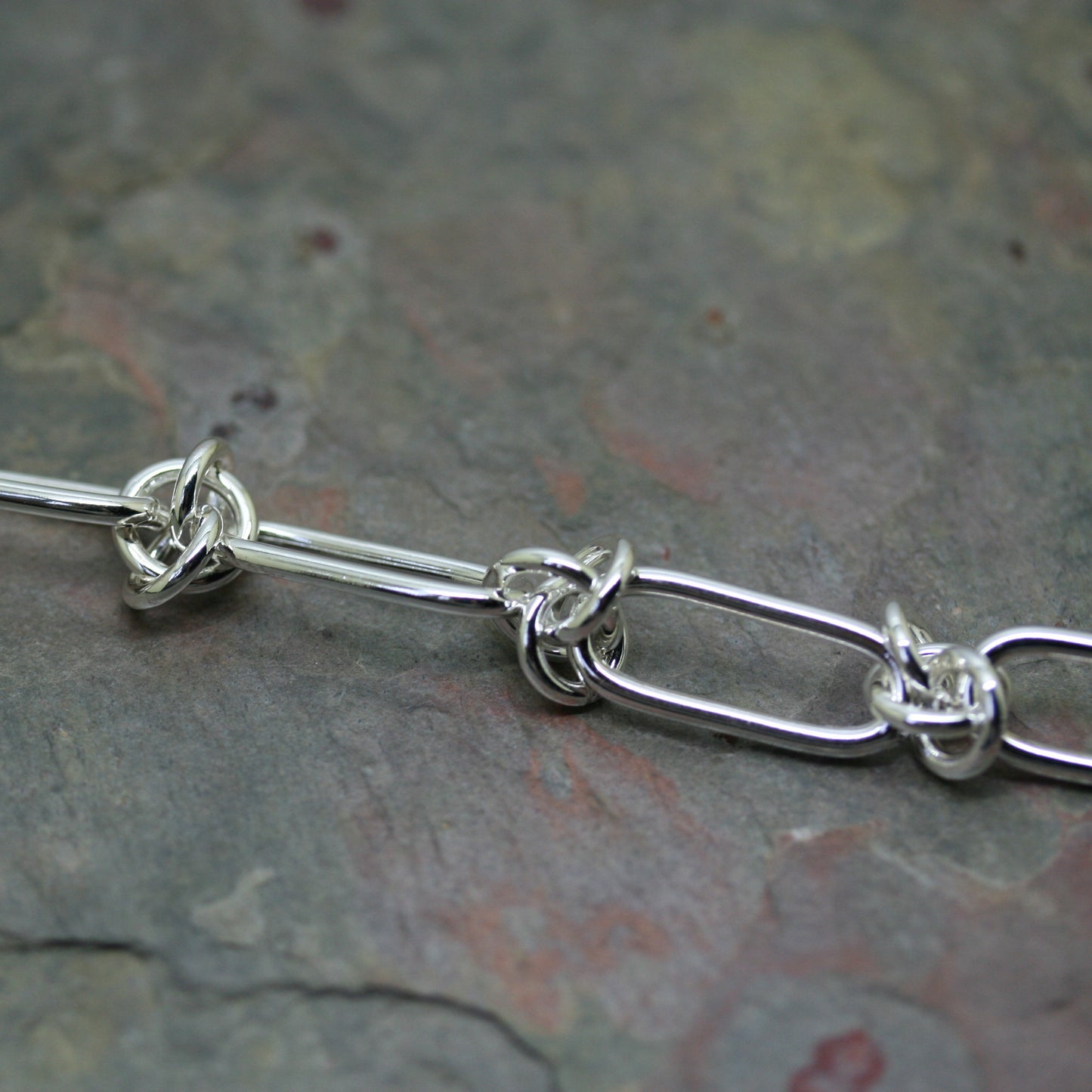 QUINN Silver Mixed link Bracelet
