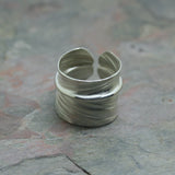 YULAN Silver 'Feather' Ring