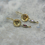 ODENWALD 18ct Yellow Gold 'Gem Dangle' Earrings