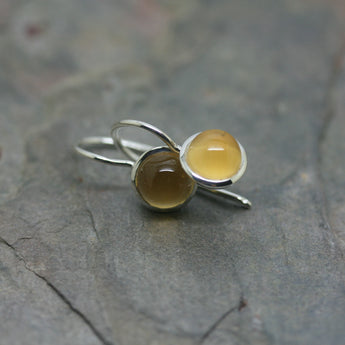 QUINN Silver & Citrine Drop Earrings