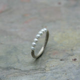 EVA STREPP Silver 'Pin' Pearl Ring