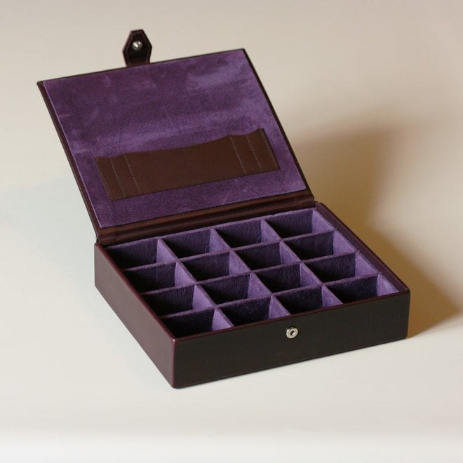 Pemberton & Milner Leather Cufflink/Jewellery Box