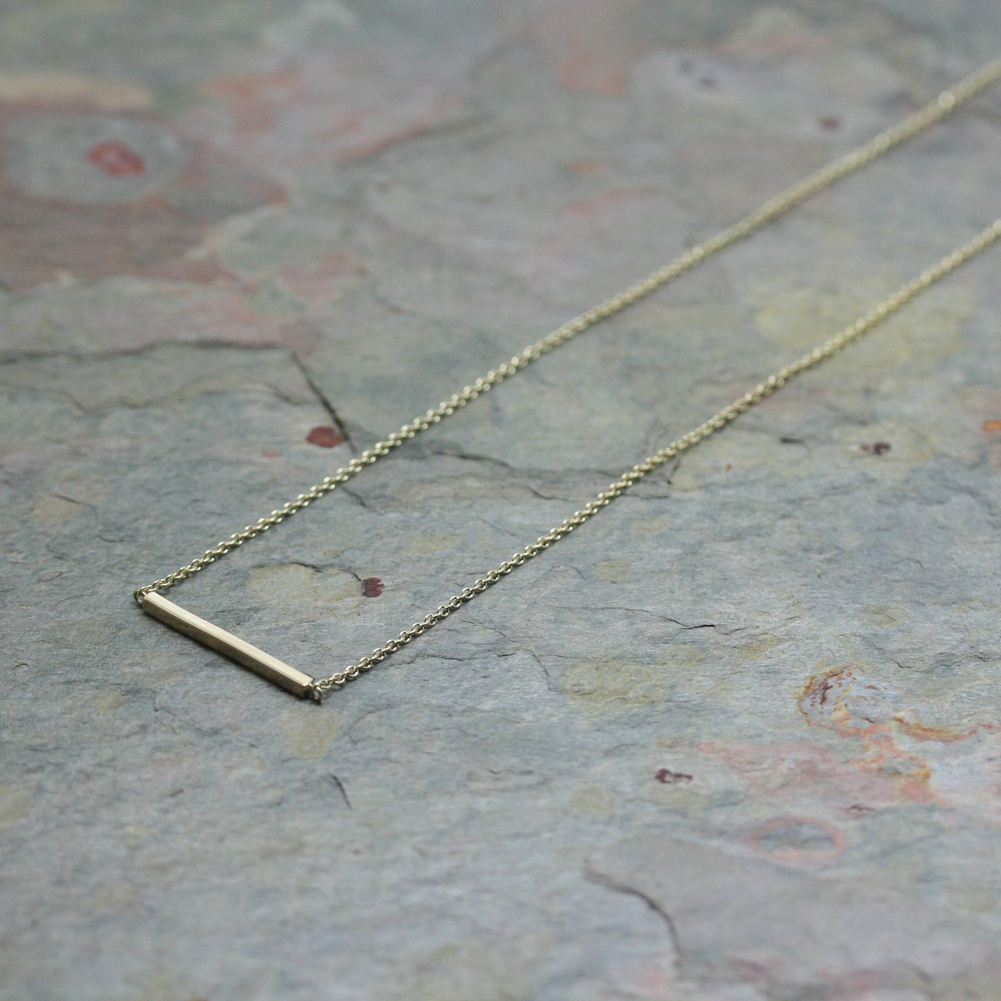 9CT Yellow Gold Bar Necklace