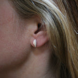 CURT Silver Leaf Stud Earrings