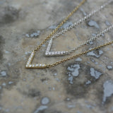 ADAM 18ct Gold Diamond V Necklace