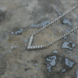 ADAM 18ct Gold Diamond V Necklace