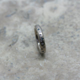 ADAM 18ct White Gold 'Spotty' Ring with Blue & White Diamonds