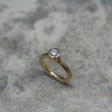 HENRICH & DENZEL Platinum & Princess Cut Diamond Engagement Ring