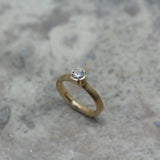 HENRICH & DENZEL Platinum & Princess Cut Diamond Engagement Ring