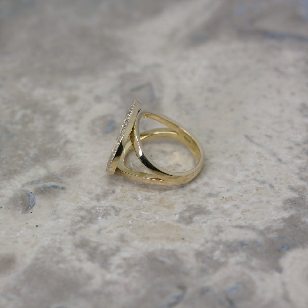 ADAM 18ct Gold & Diamond 'Outline' Ring