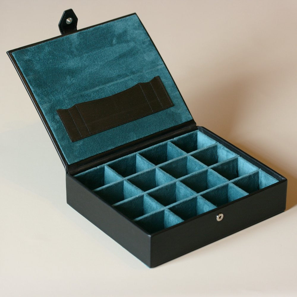 PEMBERTON & MILNER Leather Cufflink/Jewellery Box
