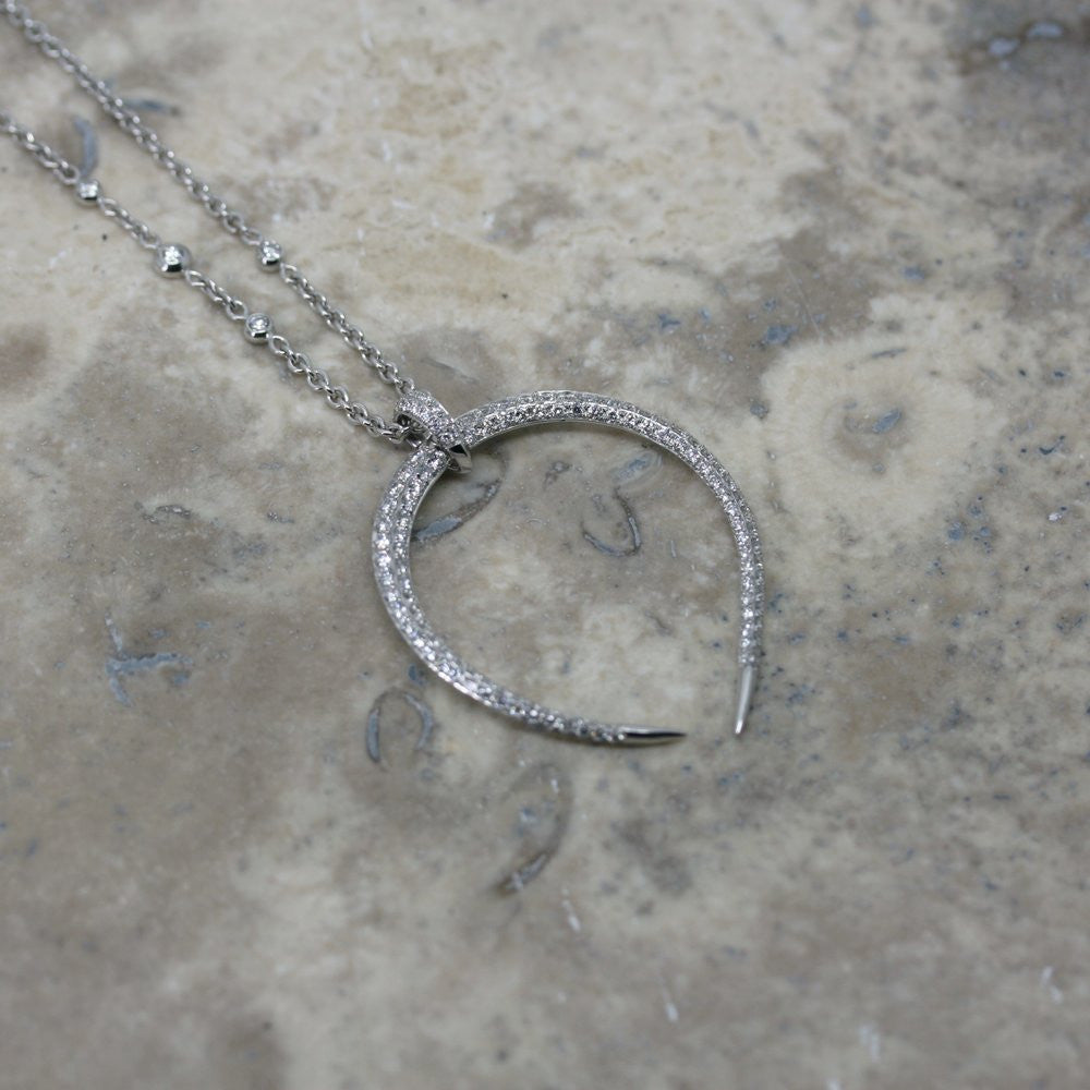 Rivoir 18ct white gold and diamond fierce pendant