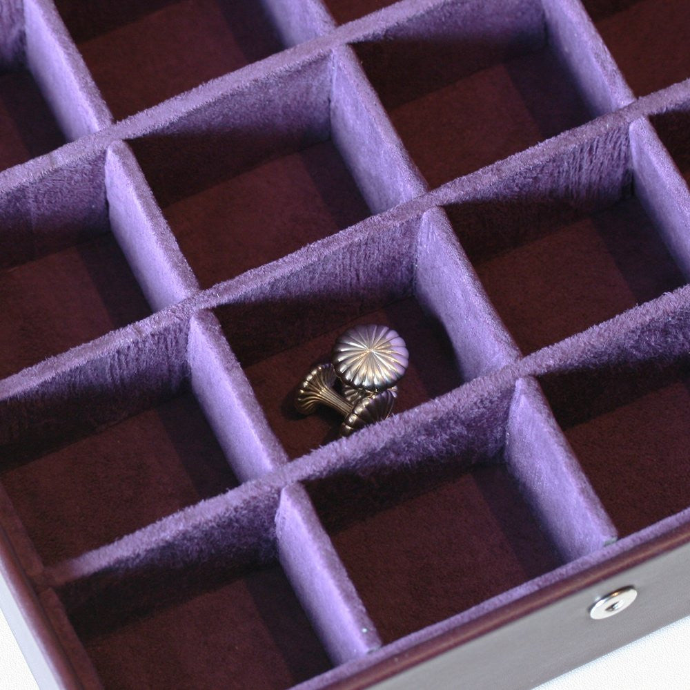 PEMBERTON & MILNER Leather Cufflink/Jewellery Box