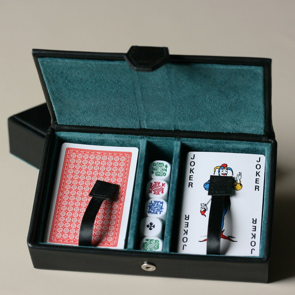 Pemberton & Milner Leather Poker Card Set