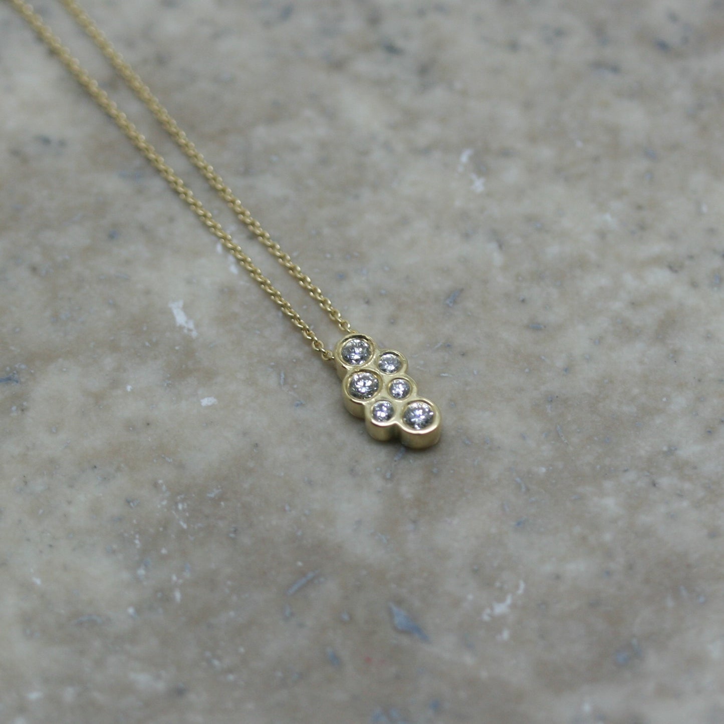 BUEL 18ct Yellow Gold & Diamond 'Bubbles' Pendant