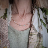 MEIRA T 14ct Rose Gold Peach Opal and Diamond Necklace