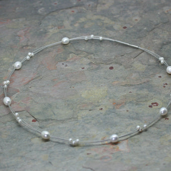 EVA STREPP Steel and Pearl Necklace