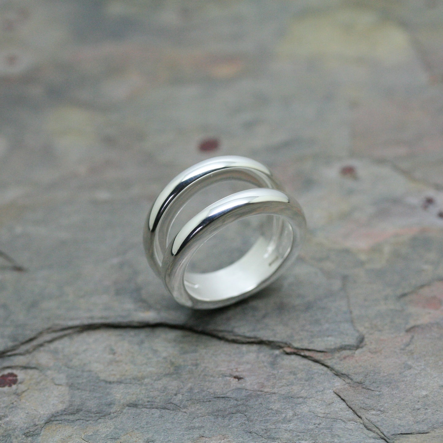 QUINN Sterling Silver 'Double' Ring
