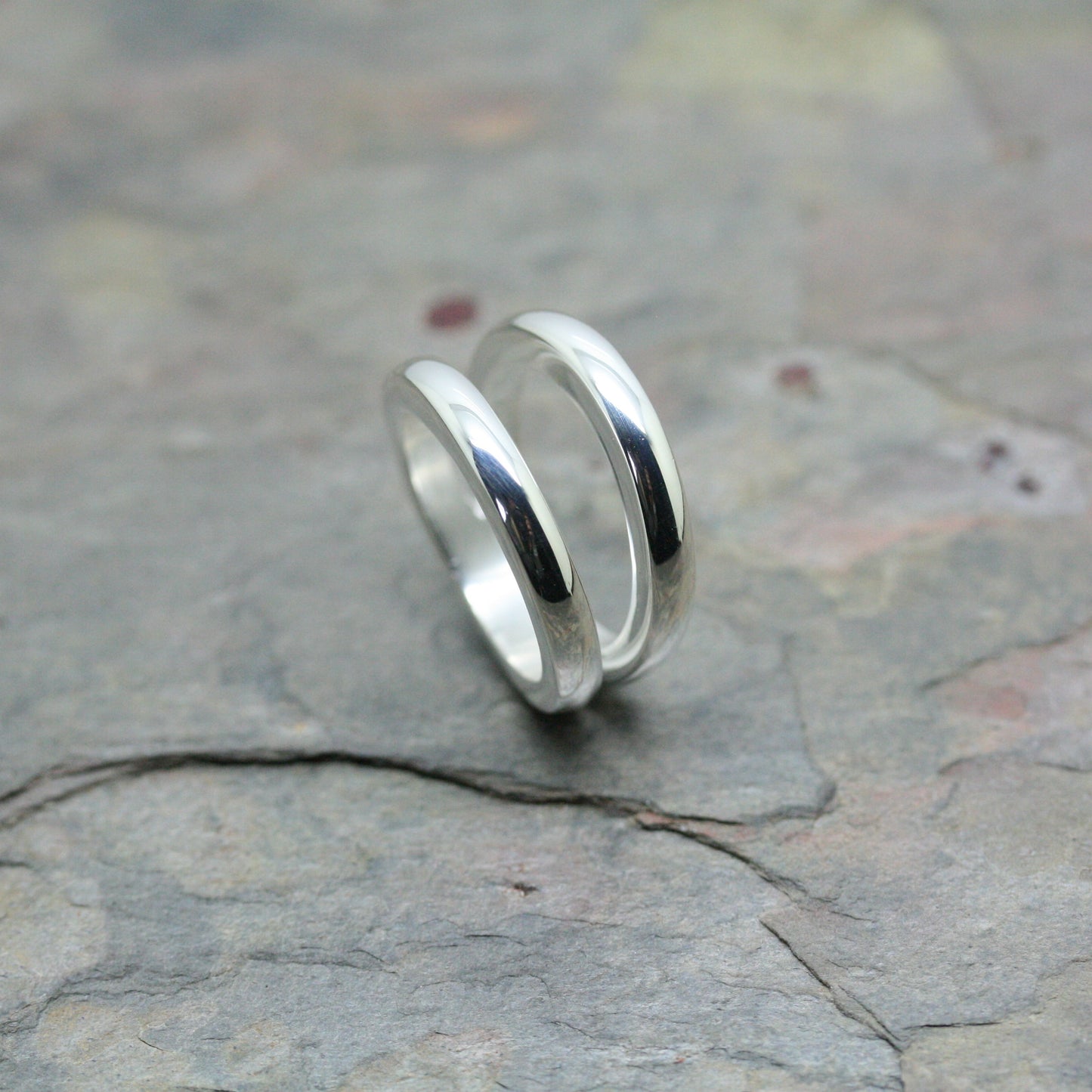 QUINN Sterling Silver 'Double' Ring