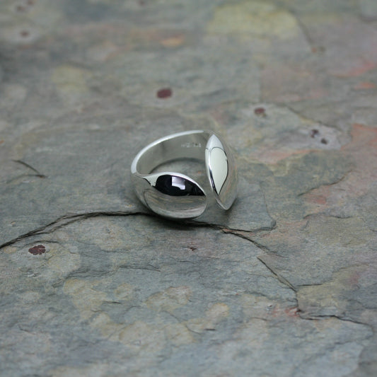 QUINN Silver 'Spoon Top' Ring