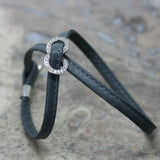 HENRICH & DENZEL Platinum & Diamond 'Moltissimo' Leather Bracelet.                  Diamond Motif and Leather are sold separately
