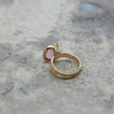 ANDREW GEOGHEHAN 18ct Rose Gold, Rose Quartz & Diamond 'Celestial' Ring