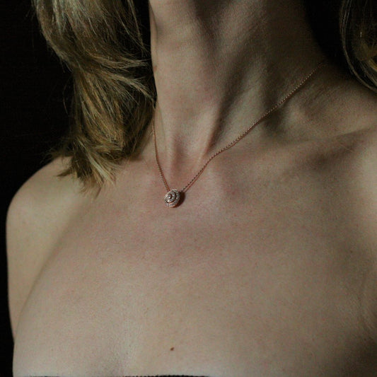 SOLEY 18ct Rose Gold and Diamond 'Snail' Pendant